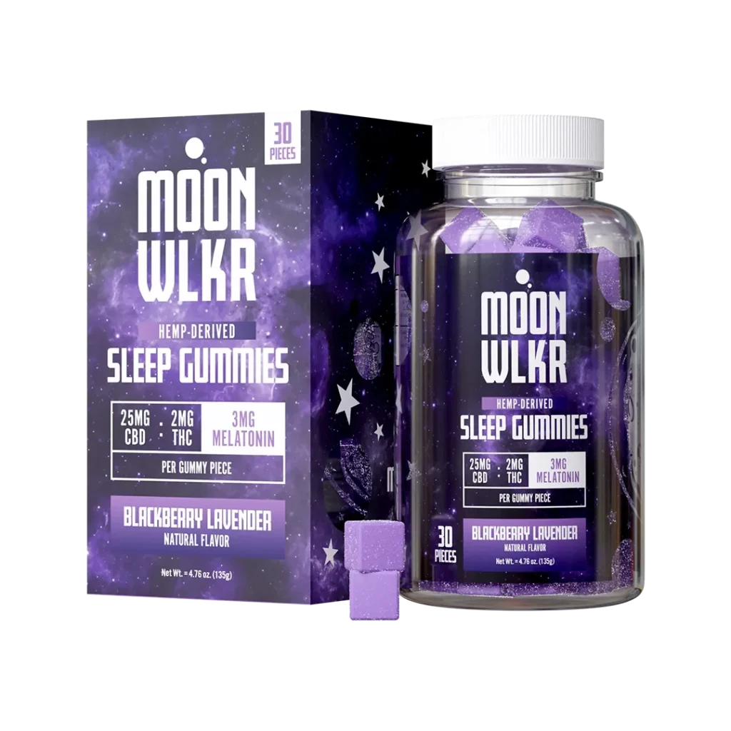 Moonwlkr CBD + THC + Melatonin Sleep Gummies Bottle