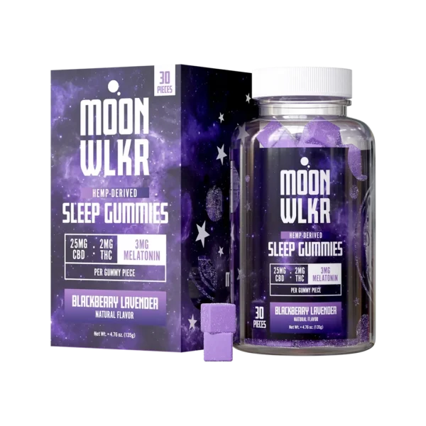 Moonwlkr CBD + THC + Melatonin Sleep Gummies Bottle